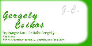 gergely csikos business card
